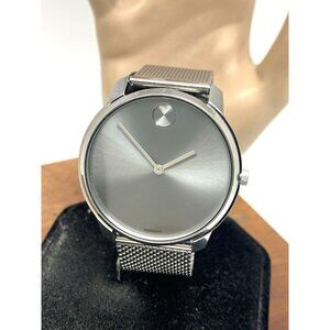 Movado Men's Watch 3600599 Bold Swiss Quartz Gray Dial Gunmetal Steel Band 42mm